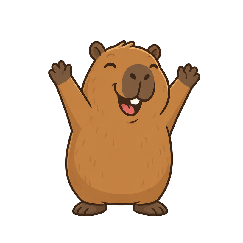 Capi, a capivara mascote do planner